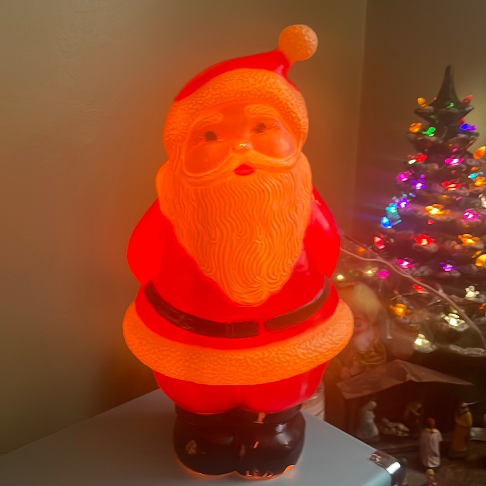 Vintage Union Products Blow Mold Santa